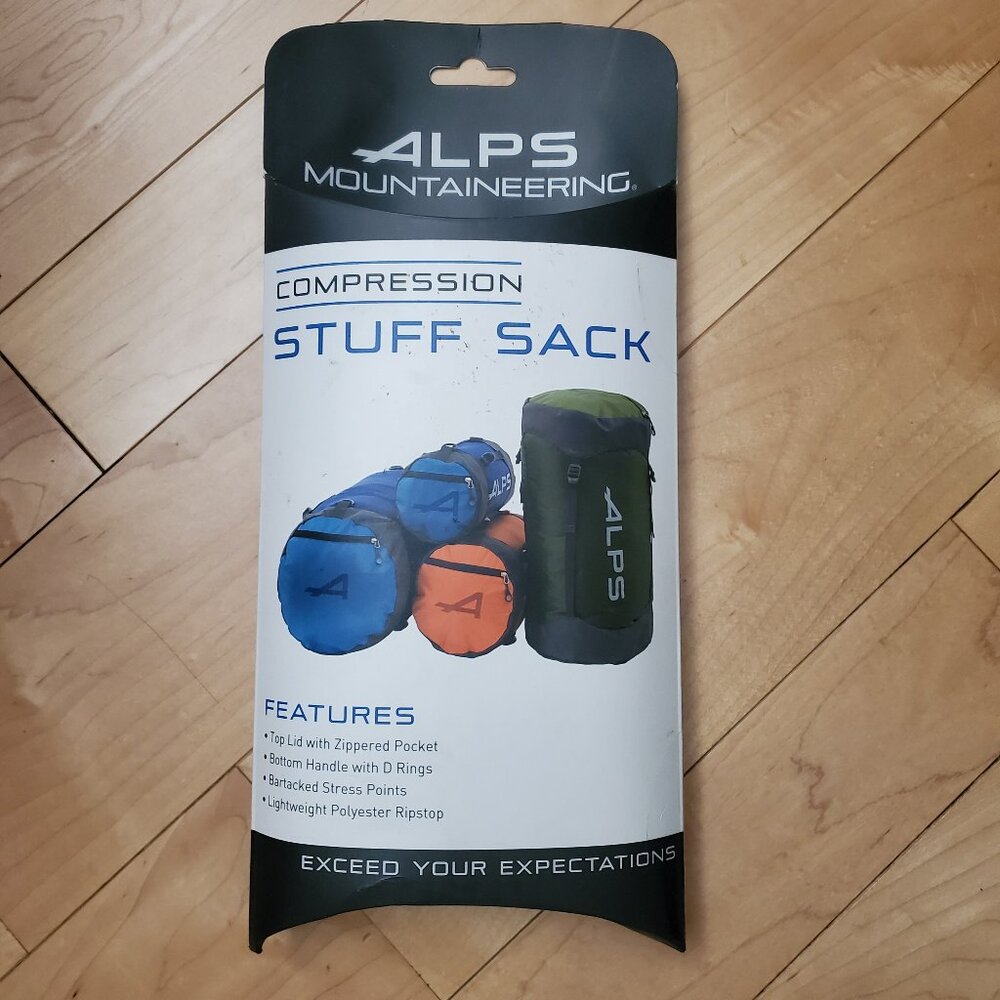 ALPS Mountaineering Compression Bag Stuff Sack Medium 9" x 20" - Orange